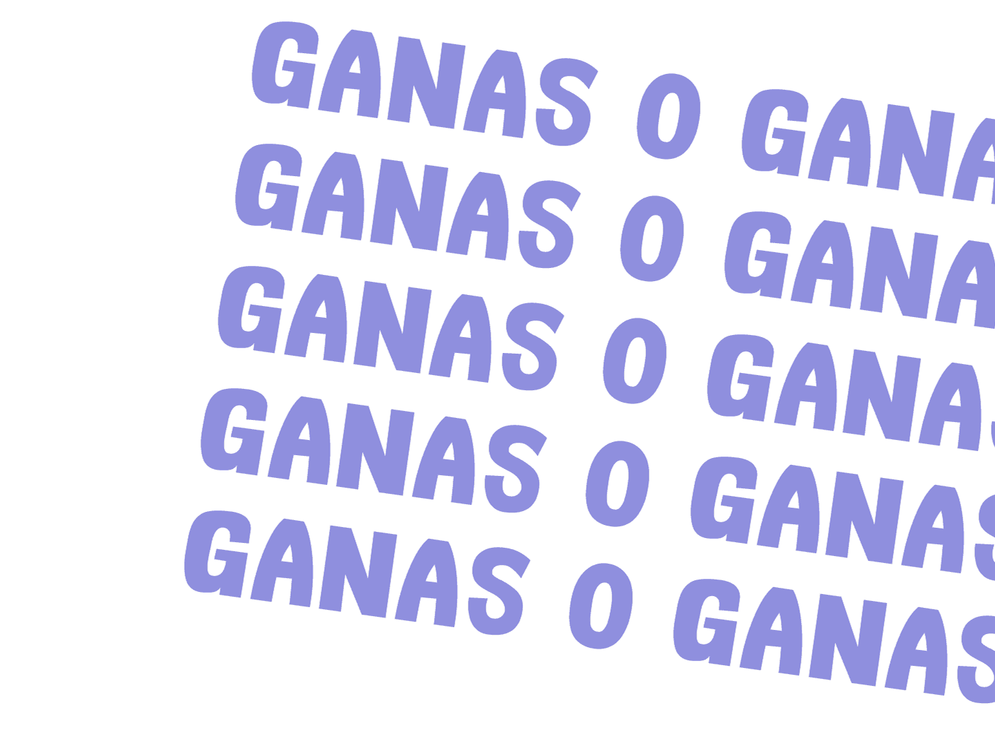 Fondo con palabra 'Ganas'